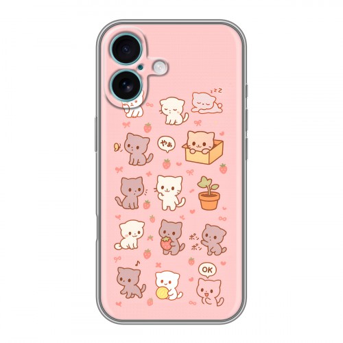 Дизайнерский силиконовый чехол для Iphone 16 Plus Hello Kitty Хелоу Кити