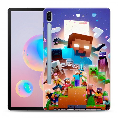 Дизайнерский силиконовый чехол для Samsung Galaxy Tab S6 Майнкрафт Minecraft