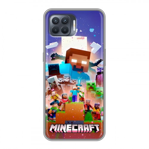 Дизайнерский силиконовый чехол для OPPO Reno4 Lite Майнкрафт Minecraft