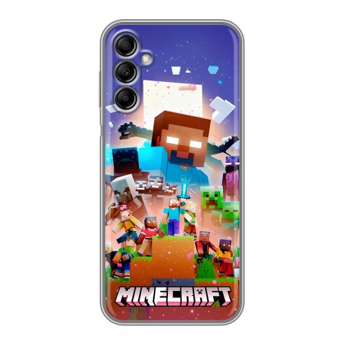 Дизайнерский силиконовый чехол для Samsung Galaxy A14 Майнкрафт Minecraft
