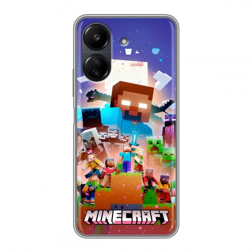 Дизайнерский силиконовый чехол для Xiaomi Poco C65 Майнкрафт Minecraft
