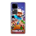 Дизайнерский силиконовый чехол для Vivo V30 Pro Майнкрафт Minecraft