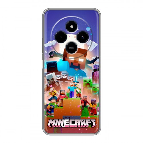 Дизайнерский силиконовый чехол для Xiaomi RedMi 14C Майнкрафт Minecraft