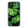 Дизайнерский силиконовый чехол для Iphone x10 Листья