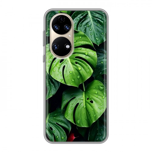 Дизайнерский силиконовый чехол для Huawei P50 Pro Листья