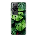 Дизайнерский силиконовый с усиленными углами чехол для Huawei P60 Листья