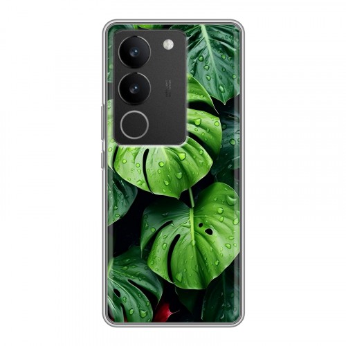 Дизайнерский силиконовый с усиленными углами чехол для Vivo V29 Листья