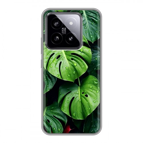 Дизайнерский силиконовый чехол для Xiaomi 14 Листья