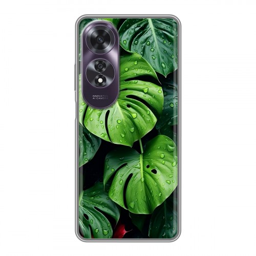Дизайнерский пластиковый чехол для OPPO A60 Листья