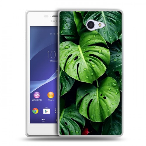 Дизайнерский пластиковый чехол для Sony Xperia M2 dual Листья