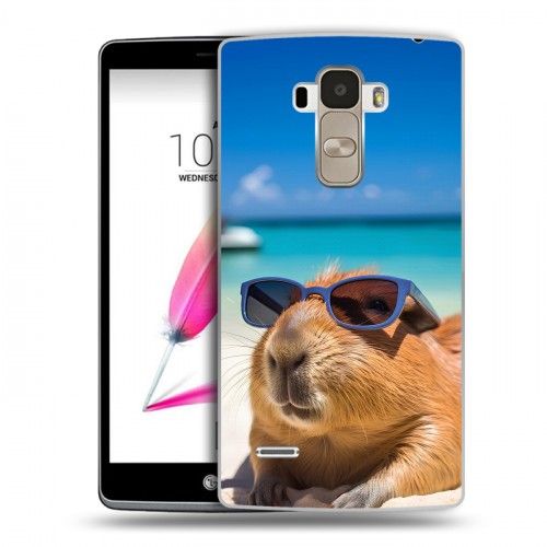 Дизайнерский пластиковый чехол для LG G4 Stylus Капибара