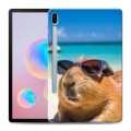 Дизайнерский силиконовый чехол для Samsung Galaxy Tab S6 Капибара