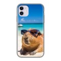 Дизайнерский силиконовый чехол для Iphone 11 Капибара