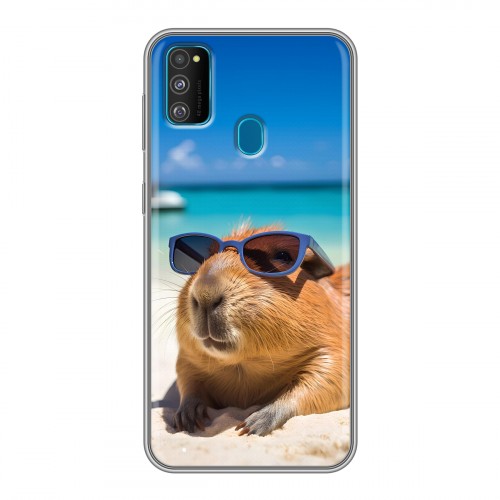 Дизайнерский силиконовый чехол для Samsung Galaxy M30s Капибара