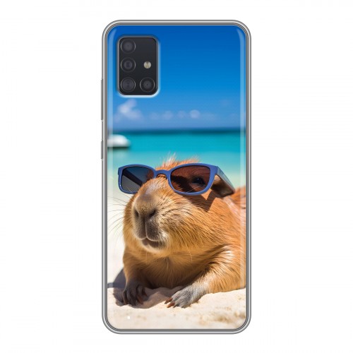 Дизайнерский силиконовый чехол для Samsung Galaxy A51 Капибара