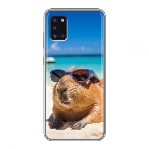 Дизайнерский силиконовый чехол для Samsung Galaxy A31 Капибара