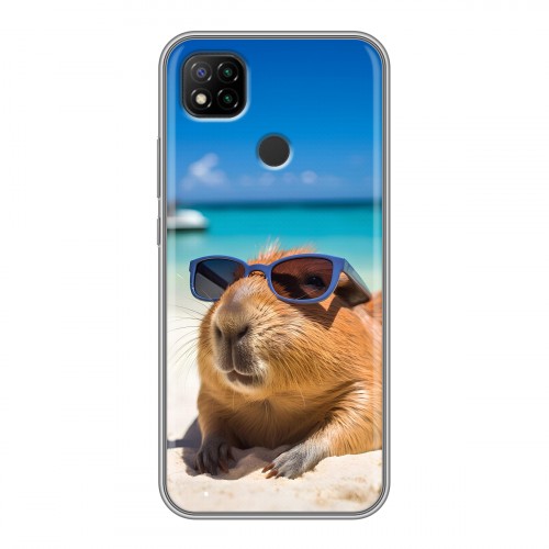 Дизайнерский силиконовый чехол для Xiaomi RedMi 9C Капибара