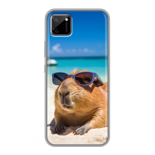 Дизайнерский силиконовый чехол для Realme C11 Капибара