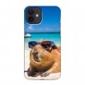 Дизайнерский силиконовый чехол для Iphone 12 Капибара