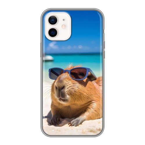 Дизайнерский силиконовый чехол для Iphone 12 Капибара