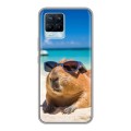 Дизайнерский силиконовый чехол для Realme 8 Капибара