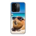 Дизайнерский силиконовый с усиленными углами чехол для Tecno Spark Go 2022 Капибара