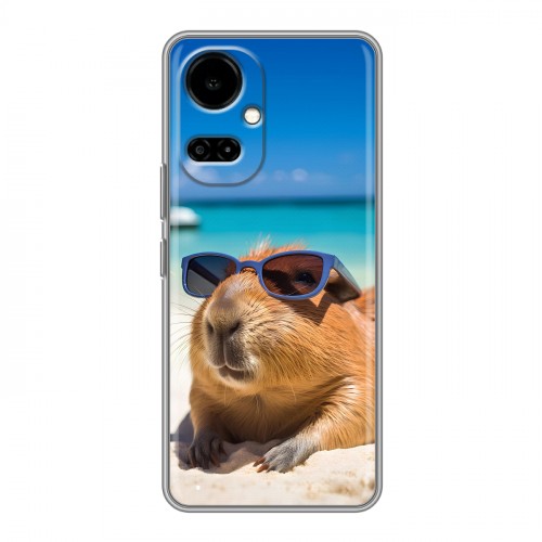 Дизайнерский силиконовый чехол для Tecno Camon 19 Капибара