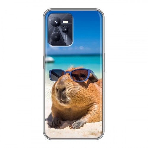 Дизайнерский силиконовый чехол для Realme C35 Капибара
