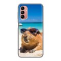 Дизайнерский силиконовый чехол для Samsung Galaxy A04s Капибара