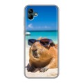 Дизайнерский силиконовый чехол для Samsung Galaxy A04 Капибара