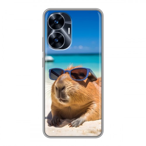 Дизайнерский силиконовый чехол для Realme C55 Капибара