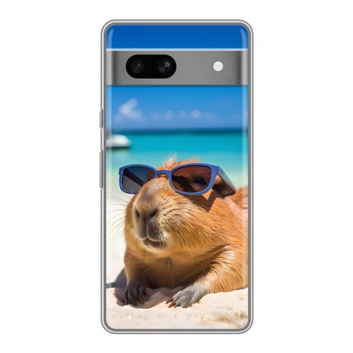 Дизайнерский силиконовый чехол для Google Pixel 7A Капибара