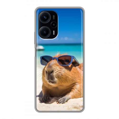 Дизайнерский силиконовый чехол для XIaomi Poco F5 Капибара