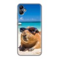 Дизайнерский силиконовый чехол для Samsung Galaxy A05 Капибара