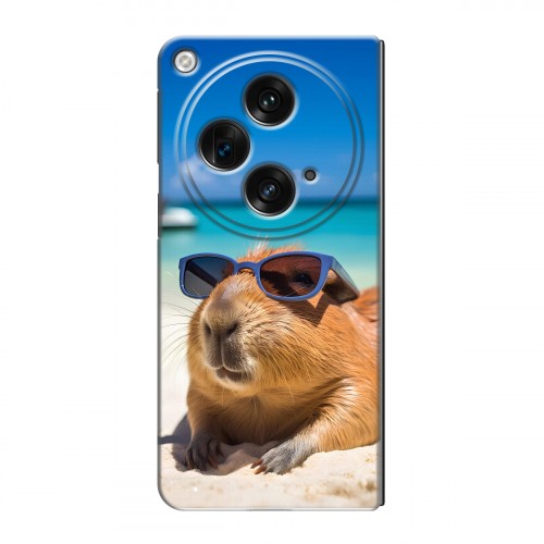 Дизайнерский пластиковый чехол для OPPO Find N3 Капибара