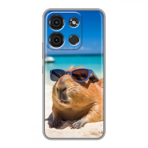 Дизайнерский силиконовый чехол для Itel A60s Капибара