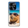 Дизайнерский силиконовый чехол для Itel P55 4G Капибара