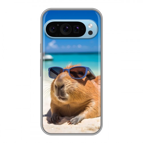 Дизайнерский силиконовый чехол для Google Pixel 9 Капибара