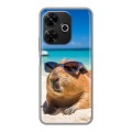 Дизайнерский силиконовый чехол для RedMi 13 4G Капибара