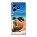 Дизайнерский силиконовый чехол для Realme C63 Капибара