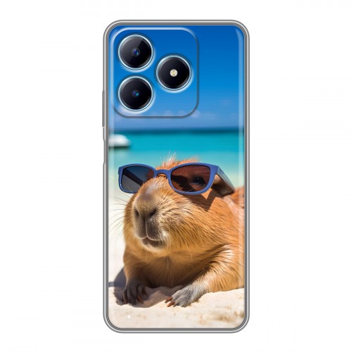 Дизайнерский силиконовый чехол для Realme C63 Капибара