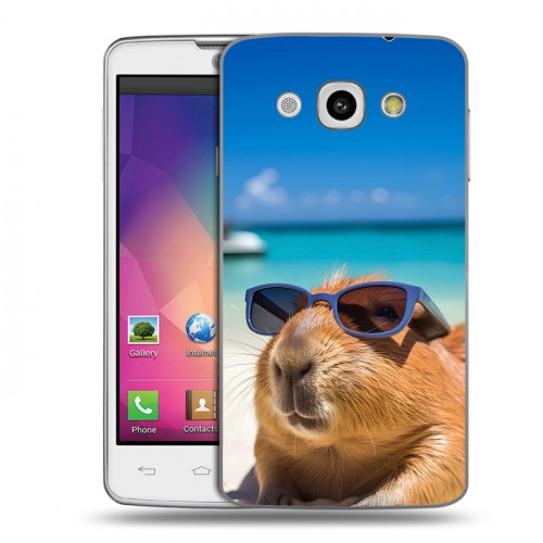 Дизайнерский пластиковый чехол для LG L60 Капибара