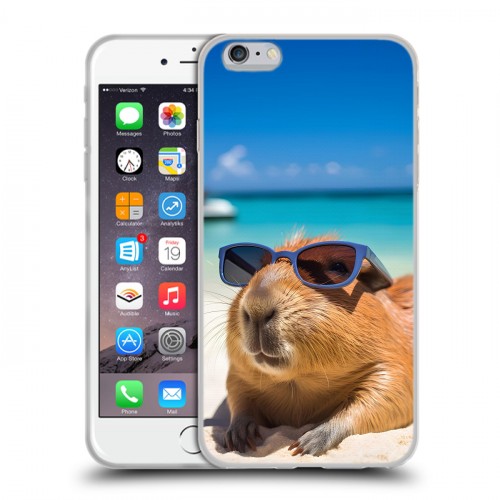 Дизайнерский силиконовый чехол для Iphone 6 Plus/6s Plus Капибара