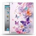 Дизайнерский пластиковый чехол для Ipad 2/3/4 цветы бабочки