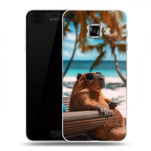 Дизайнерский пластиковый чехол для Samsung Galaxy C5 Капибара