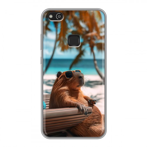 Дизайнерский силиконовый чехол для Huawei P10 Lite Капибара