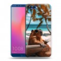 Дизайнерский пластиковый чехол для Huawei Honor View 10 Капибара