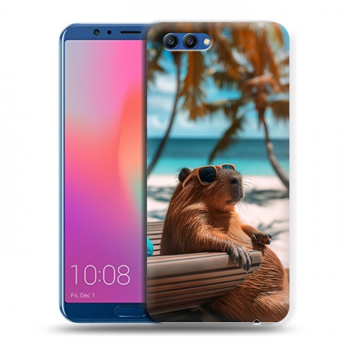 Дизайнерский пластиковый чехол для Huawei Honor View 10 Капибара