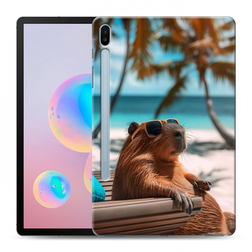 Дизайнерский силиконовый чехол для Samsung Galaxy Tab S6 Капибара