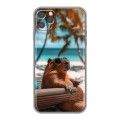 Дизайнерский силиконовый чехол для Iphone 11 Pro Капибара